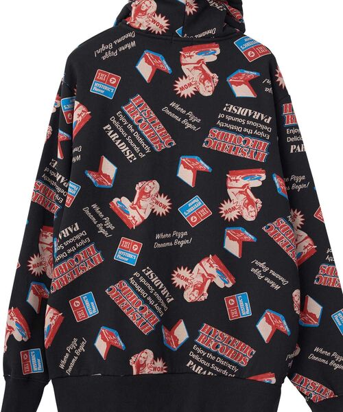 HYSTERIC GLAMOUR（ヒステリックグラマー）の「HYSTERIC RECORDS柄 パーカー（パーカー・メンズ・グレー系その他/ブラック系その他/ブルー系その他・SMALL/MEDIUM/LARGE/X-LARGE）」の9枚目の写真
