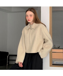 Handmade Wool Collar Basic Zip-up Jacket (2colors)