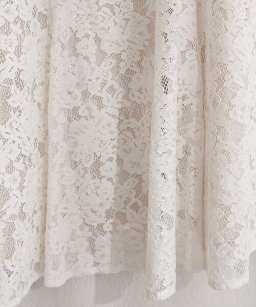 natural couture(ナチュラルクチュール)の「着丈変えられるレースマーメイドスカート(スカート・レディース・ミント/オフホワイト/ブラック/ピンクベージュ・FREE)」の9枚目の写真