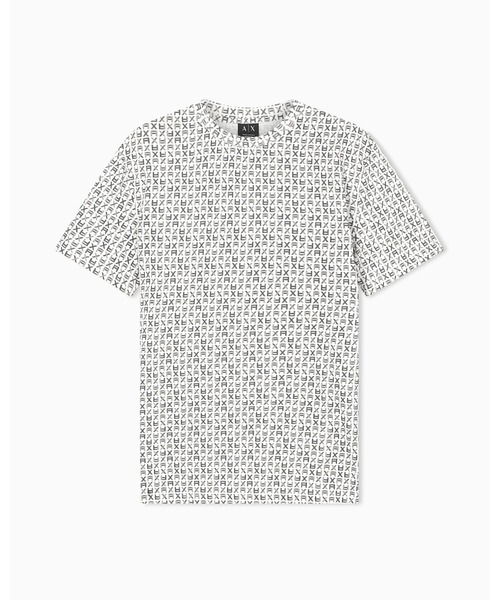 ARMANI EXCHANGE(アルマーニエクスチェンジ)の「【A|X アルマーニ エクスチェンジ】オールオーバースクエアロゴ 半袖クルーネックTシャツ/REGULAR(Tシャツ/カットソー・メンズ・ネイビー/アイボリー・X-LARGE/SMALL/MEDIUM/LARGE/XX-LARGE/X-SMALL)」の5枚目の写真