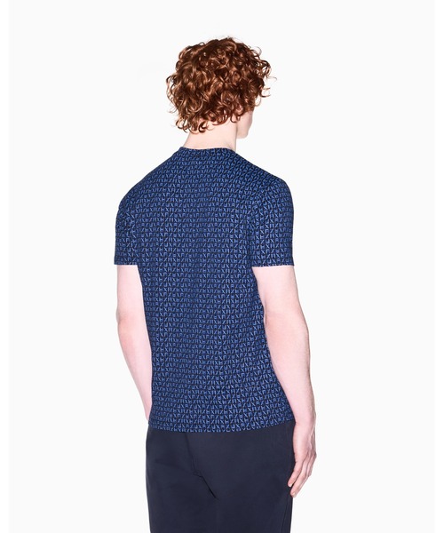 ARMANI EXCHANGE(アルマーニエクスチェンジ)の「【A|X アルマーニ エクスチェンジ】オールオーバースクエアロゴ 半袖クルーネックTシャツ/REGULAR(Tシャツ/カットソー・メンズ・ネイビー/アイボリー・X-LARGE/SMALL/MEDIUM/LARGE/XX-LARGE/X-SMALL)」の7枚目の写真