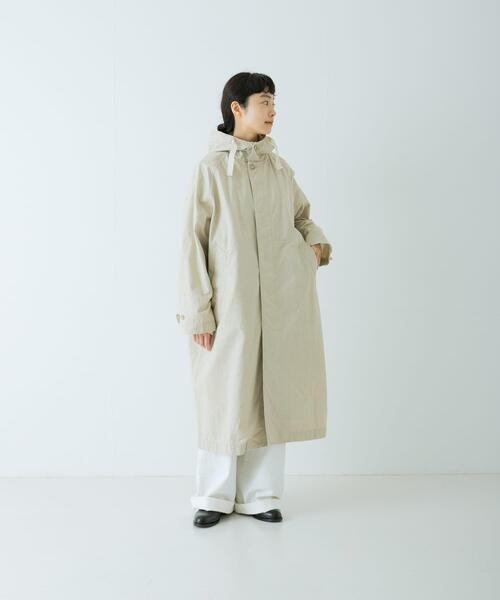 かぐれ（カグレ）の「コットンフードラグランコート（その他アウター・レディース・ネイビー/アイボリー・FREE）」の6枚目の写真