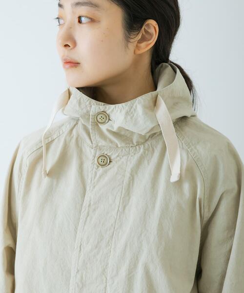 かぐれ（カグレ）の「コットンフードラグランコート（その他アウター・レディース・ネイビー/アイボリー・FREE）」の13枚目の写真