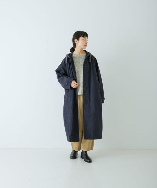 かぐれ（カグレ）の「コットンフードラグランコート（その他アウター・レディース・ネイビー/アイボリー・FREE）」の21枚目の写真