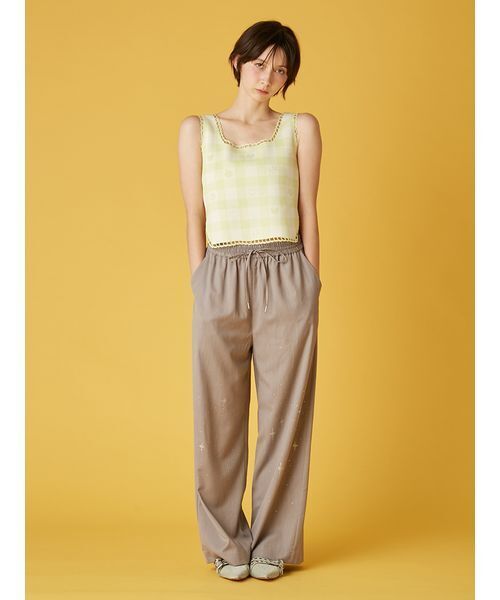 FURFUR（ファーファー）の「ギンガムジャガードプルオーバー（ニット/セーター・レディース・ライム/サックスブルー/ブラック・F）」の8枚目の写真