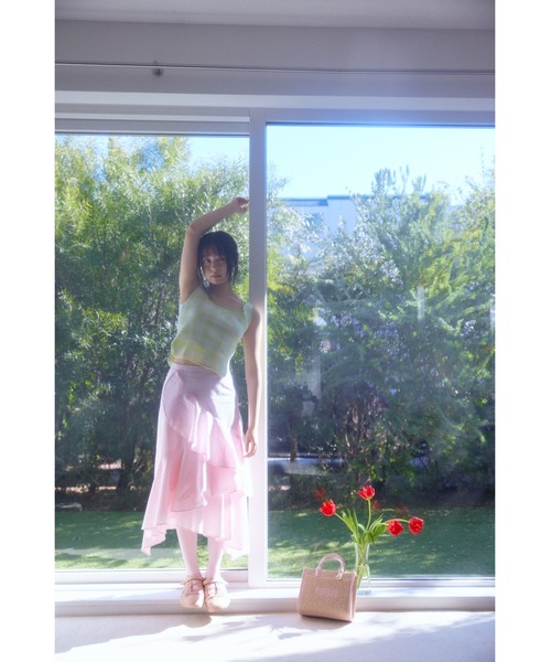 FURFUR（ファーファー）の「ギンガムジャガードプルオーバー（ニット/セーター・レディース・ライム/サックスブルー/ブラック・F）」の11枚目の写真