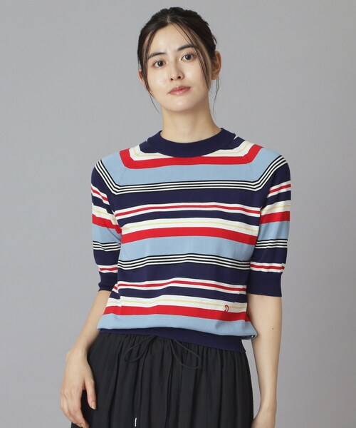 DRESSTERIOR(ドレステリア)の「◆【otonaMUSE5月号掲載】コットンシルクマルチボーダーニット(ニット/セーター・レディース・ブラウン系その他3/ブラック系2/ネイビー系2・36/38/40)」の20枚目の写真