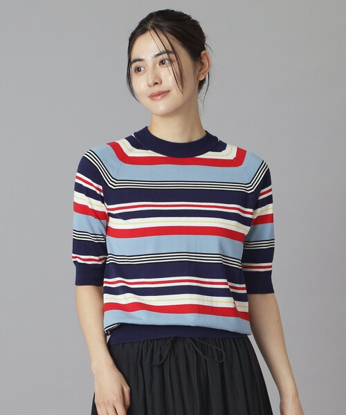 DRESSTERIOR(ドレステリア)の「◆【otonaMUSE5月号掲載】コットンシルクマルチボーダーニット(ニット/セーター・レディース・ブラウン系その他3/ブラック系2/ネイビー系2・36/38/40)」の21枚目の写真