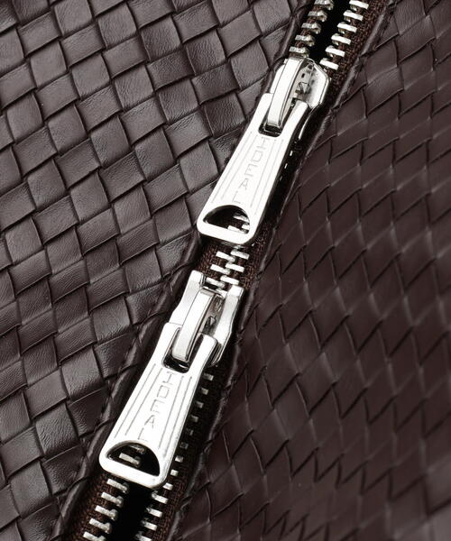 DANKE SCHON（ダンケシェーン）の「DankeSchon/ダンケシェーン/WOVEN FAUX LEATHER BLOUSON（その他アウター・レディース・ブラウン/ブラック・L/M）」の12枚目の写真