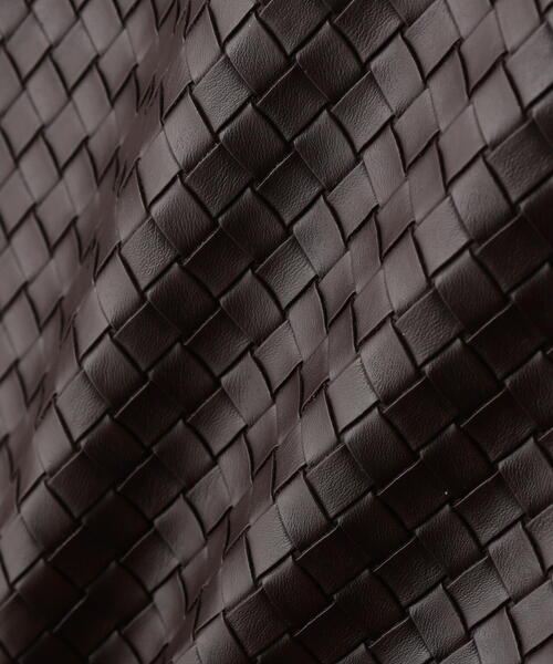 DANKE SCHON（ダンケシェーン）の「DankeSchon/ダンケシェーン/WOVEN FAUX LEATHER BLOUSON（その他アウター・レディース・ブラウン/ブラック・L/M）」の15枚目の写真