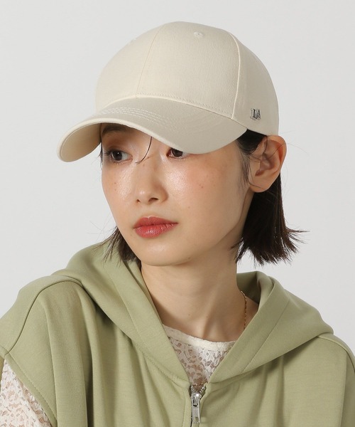 LAKOLE（ラコレ）の「ワンポイントツイルキャップ / 631807（キャップ・レディース・ブラック/オフホワイト/ベージュ・FREE）」の2枚目の写真