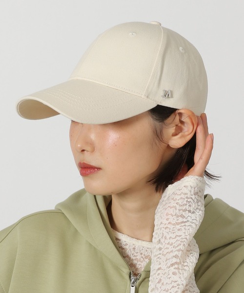 LAKOLE（ラコレ）の「ワンポイントツイルキャップ / 631807（キャップ・レディース・ブラック/オフホワイト/ベージュ・FREE）」の4枚目の写真