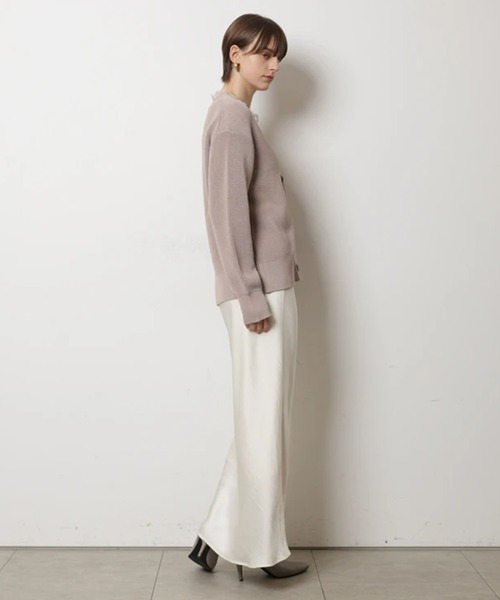 CADUNE（カデュネ）の「レース付きメッシュカーデ（ニット/セーター・レディース・チャコールグレー・38）」の16枚目の写真