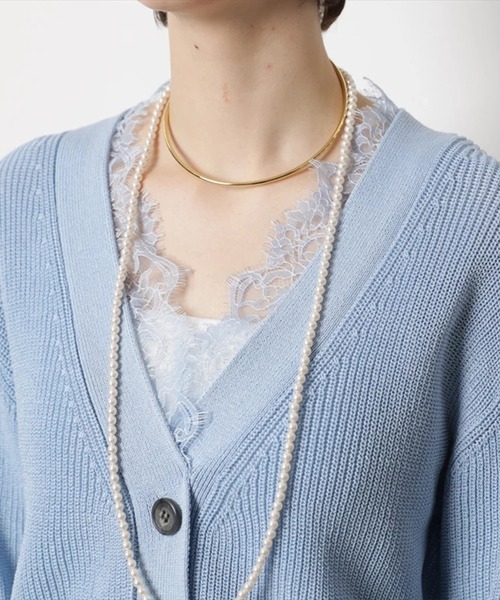 CADUNE（カデュネ）の「レース付きメッシュカーデ（ニット/セーター・レディース・チャコールグレー・38）」の21枚目の写真