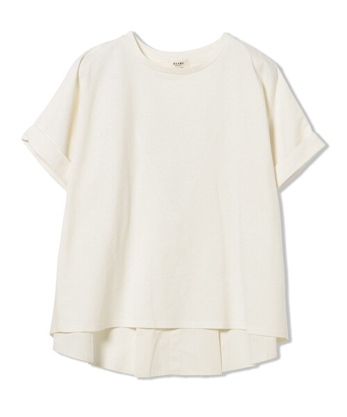 BEAMS HEART(ビームスハート)の「【360度どこから見てもお洒落】後釦 異素材 プルオーバー(Tシャツ/カットソー・レディース・ブラック/ネイビー/オフホワイト/グリーン・FREE)」の14枚目の写真