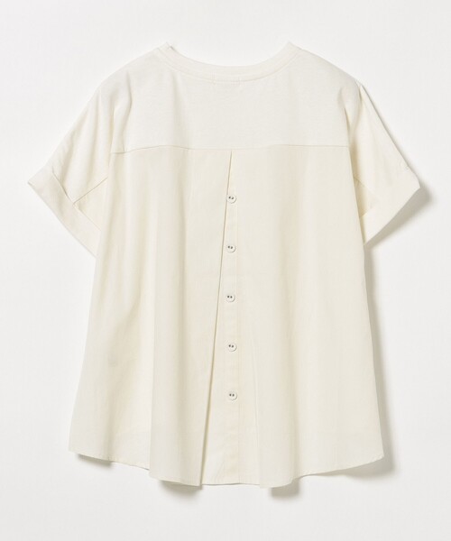 BEAMS HEART(ビームスハート)の「【360度どこから見てもお洒落】後釦 異素材 プルオーバー(Tシャツ/カットソー・レディース・ブラック/ネイビー/オフホワイト/グリーン・FREE)」の15枚目の写真