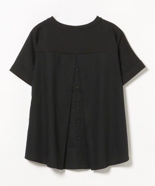 BEAMS HEART(ビームスハート)の「【360度どこから見てもお洒落】後釦 異素材 プルオーバー(Tシャツ/カットソー・レディース・ブラック/ネイビー/オフホワイト/グリーン・FREE)」の18枚目の写真