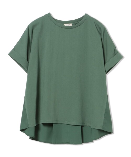 BEAMS HEART(ビームスハート)の「【360度どこから見てもお洒落】後釦 異素材 プルオーバー(Tシャツ/カットソー・レディース・ブラック/ネイビー/オフホワイト/グリーン・FREE)」の20枚目の写真