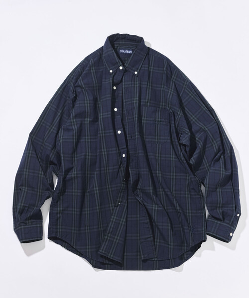 NAUTICA(ノーティカ)の「NAUTICA/ノーティカ ビッグシルエット ブロード BDシャツ(シャツ/ブラウス・メンズ・サックスブルー/ブラック/ネイビー/グリーン/ホワイト・X-LARGE/LARGE/MEDIUM)」の1枚目の写真