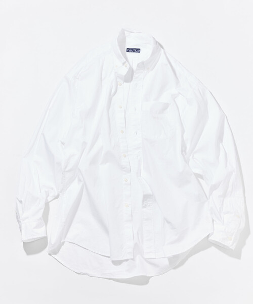 NAUTICA(ノーティカ)の「NAUTICA/ノーティカ ビッグシルエット ブロード BDシャツ(シャツ/ブラウス・メンズ・サックスブルー/ブラック/ネイビー/グリーン/ホワイト・X-LARGE/LARGE/MEDIUM)」の2枚目の写真