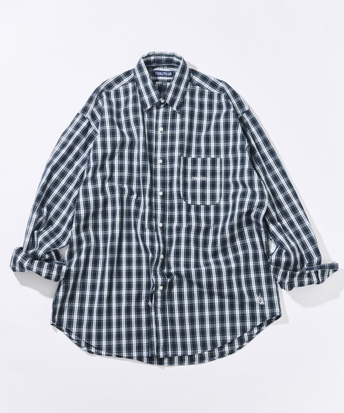 NAUTICA(ノーティカ)の「NAUTICA/ノーティカ ビッグシルエット ブロード BDシャツ(シャツ/ブラウス・メンズ・サックスブルー/ブラック/ネイビー/グリーン/ホワイト・X-LARGE/LARGE/MEDIUM)」の4枚目の写真