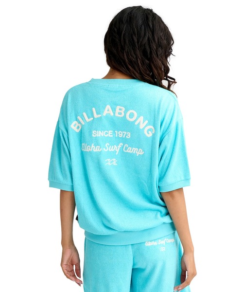 BILLABONG(ビラボン)の「BILLABONG/ビラボン 半袖 Tシャツ ロゴ バックプリント パイル生地 セットアップ対応 BG013303(Tシャツ/カットソー・レディース・ホワイト/アクア・M/L)」の2枚目の写真
