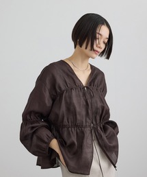 【WEB限定】シアーラミーカルゼギャザーブラウス / イージーケア