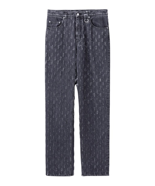 JOHN LAWRENCE SULLIVAN(ジョンローレンスサリバン)の「SLASHED DENIM PANTS(デニムパンツ・メンズ・ブラック/インディゴブルー・44/46/48)」の1枚目の写真