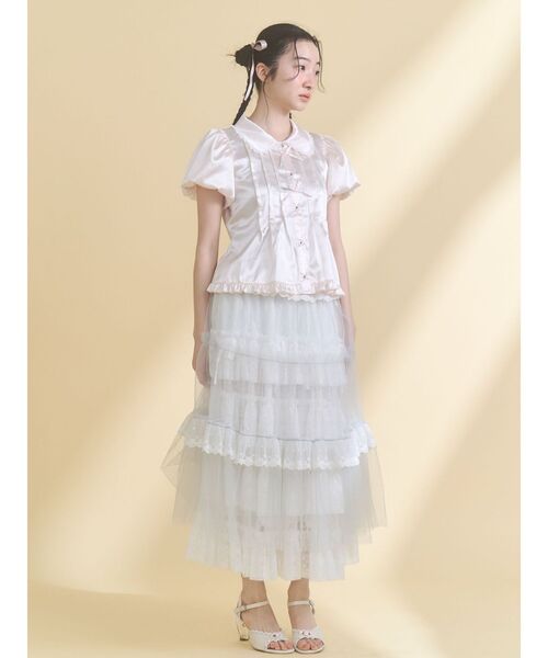 merry jenny(メリージェニー)の「ribbonサテンシャツ(シャツ/ブラウス・レディース・ピンク/ブルー・FREE)」の19枚目の写真