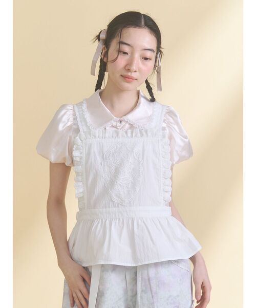 merry jenny(メリージェニー)の「ribbonサテンシャツ(シャツ/ブラウス・レディース・ピンク/ブルー・FREE)」の7枚目の写真