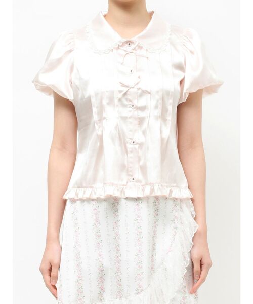 merry jenny(メリージェニー)の「ribbonサテンシャツ(シャツ/ブラウス・レディース・ピンク/ブルー・FREE)」の12枚目の写真