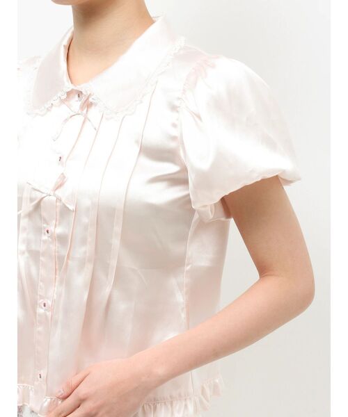 merry jenny(メリージェニー)の「ribbonサテンシャツ(シャツ/ブラウス・レディース・ピンク/ブルー・FREE)」の21枚目の写真