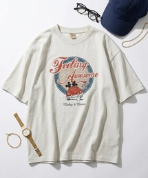 Disney（ディズニー）の「2026SS Disney ディズニー ビンテージライクプリント フロント バック ラグラン 半袖Tシャツ レディース メンズ（Tシャツ/カットソー）」