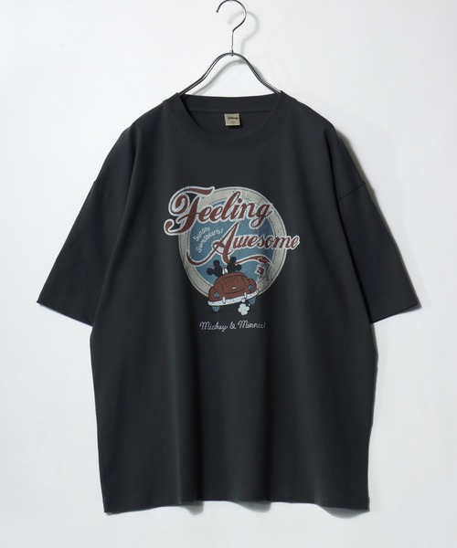 Disney(ディズニー)の「2026SS Disney/ディズニー ビンテージライクプリント フロント/バック/ラグラン 半袖Tシャツ レディース メンズ(Tシャツ/カットソー・レディース・ブルーグレー/ブラック系その他2/イエロー/スミクロ/アイボリー/ホワイト系その他/ブラック系その他/ホワイト系その他2・M/LL/L)」の9枚目の写真
