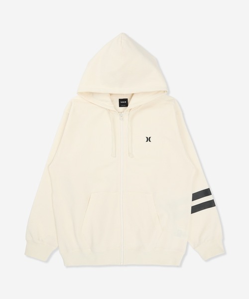 Hurley (ハーレー)の「【Hurley:ハーレー】ヘビーウエイトサーマルフルジップフーディ ジップパーカー 吸水速乾 THERMAL BP OVRSZD FZ HOODIE(パーカー・メンズ・ブラック/ブルーグレー/オフホワイト・LARGE/MEDIUM/SMALL/X-LARGE)」の2枚目の写真