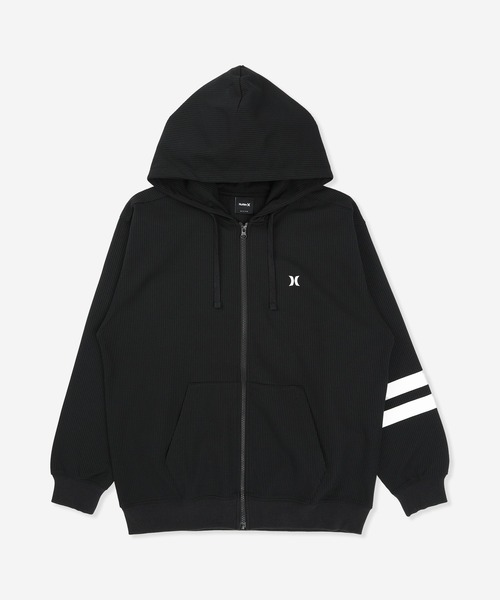 Hurley (ハーレー)の「【Hurley:ハーレー】ヘビーウエイトサーマルフルジップフーディ ジップパーカー 吸水速乾 THERMAL BP OVRSZD FZ HOODIE(パーカー・メンズ・ブラック/ブルーグレー/オフホワイト・LARGE/MEDIUM/SMALL/X-LARGE)」の1枚目の写真