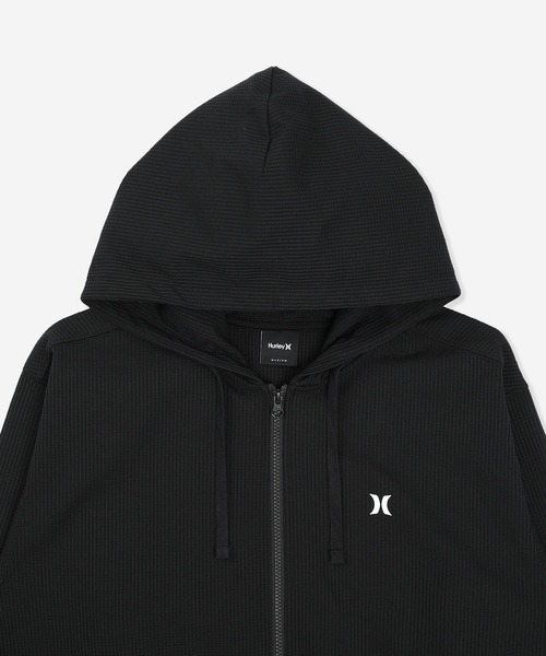 Hurley (ハーレー)の「【Hurley:ハーレー】ヘビーウエイトサーマルフルジップフーディ ジップパーカー 吸水速乾 THERMAL BP OVRSZD FZ HOODIE(パーカー・メンズ・ブラック/ブルーグレー/オフホワイト・LARGE/MEDIUM/SMALL/X-LARGE)」の9枚目の写真