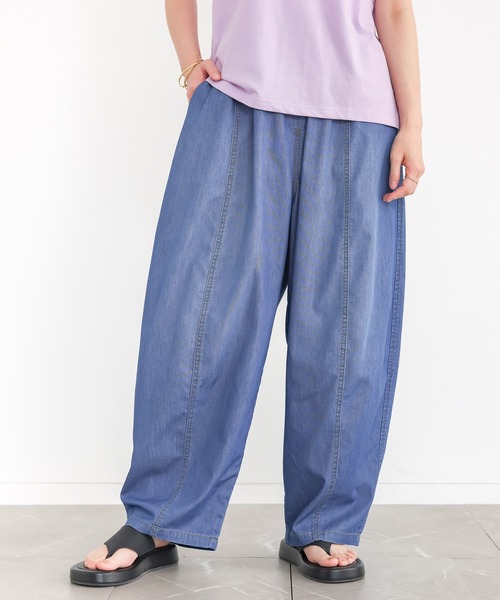 n'OrLABEL（ノアールレーベル）の「【機能性】『カーブデニムパンツ』（デニムパンツ・レディース・ブルー/ライトブルー・2）」の2枚目の写真