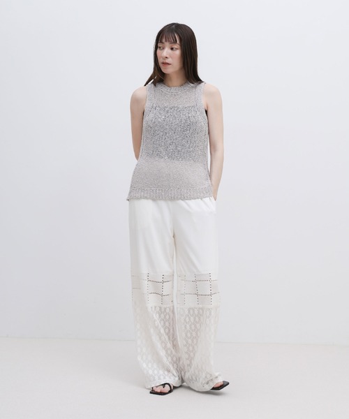 select MOCA(セレクトモカ)の「リネンライクサマーニットアメスリタンク(ニット/セーター・レディース・ブラック/ベージュ/グレー・FREE)」の17枚目の写真