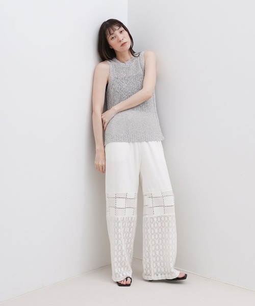 select MOCA(セレクトモカ)の「リネンライクサマーニットアメスリタンク(ニット/セーター・レディース・ブラック/ベージュ/グレー・FREE)」の21枚目の写真