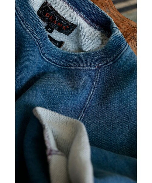 BEAMS PLUS（ビームスプラス）の「Sweat Short Sleeve Cut-Off Indigo（スウェット・メンズ・インディゴブルー・X-LARGE/LARGE/MEDIUM/SMALL）」の3枚目の写真