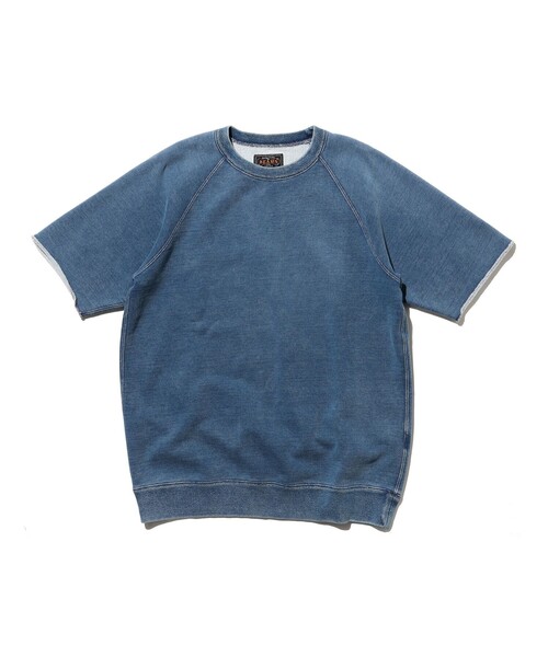 BEAMS PLUS（ビームスプラス）の「Sweat Short Sleeve Cut-Off Indigo（スウェット・メンズ・インディゴブルー・X-LARGE/LARGE/MEDIUM/SMALL）」の5枚目の写真