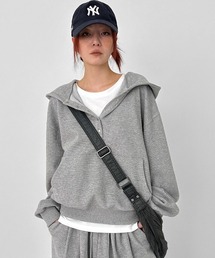 BLACKUP（ブラックアップ）の「[MADE] モイトワッフルヘンリーネックフードT（パーカー）」