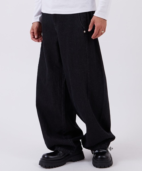 improves(インプローブス)の「スナップ バルーンパンツ(デニムパンツ・メンズ・ブラック/ブラック系/キナリ・LARGE/SMALL/MEDIUM)」の21枚目の写真