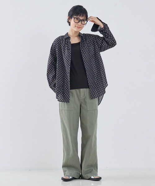 collex（コレックス）の「シアードットシャツ（シャツ/ブラウス・レディース・アイボリー/ブラウン/ブラック・フリー）」の16枚目の写真