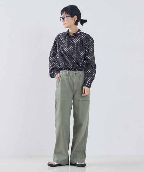 collex（コレックス）の「シアードットシャツ（シャツ/ブラウス・レディース・アイボリー/ブラウン/ブラック・フリー）」の19枚目の写真