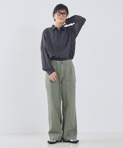 collex（コレックス）の「シアードットシャツ（シャツ/ブラウス・レディース・アイボリー/ブラウン/ブラック・フリー）」の20枚目の写真