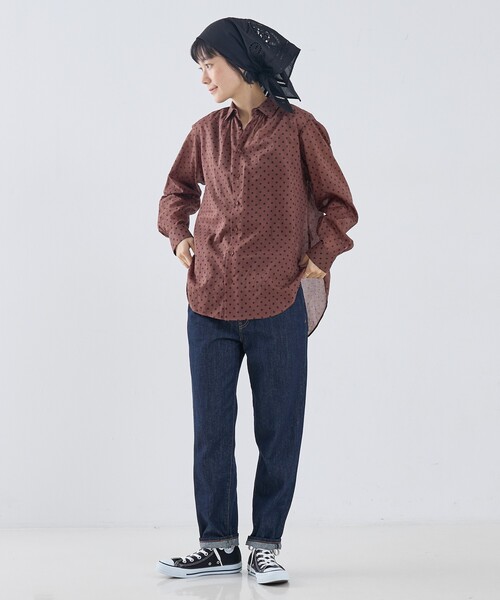 collex（コレックス）の「シアードットシャツ（シャツ/ブラウス・レディース・アイボリー/ブラウン/ブラック・フリー）」の22枚目の写真