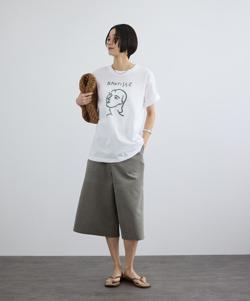 SALON adam et rope'(サロン アダム エ ロペ)の「【WEB限定】マティスアートTシャツ(Tシャツ/カットソー・レディース・ホワイト系その他/ホワイト/ホワイト系その他2・FREE)」の6枚目の写真