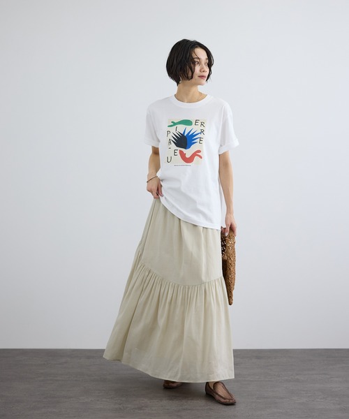 SALON adam et rope'(サロン アダム エ ロペ)の「【WEB限定】マティスアートTシャツ(Tシャツ/カットソー・レディース・ホワイト系その他/ホワイト/ホワイト系その他2・FREE)」の7枚目の写真